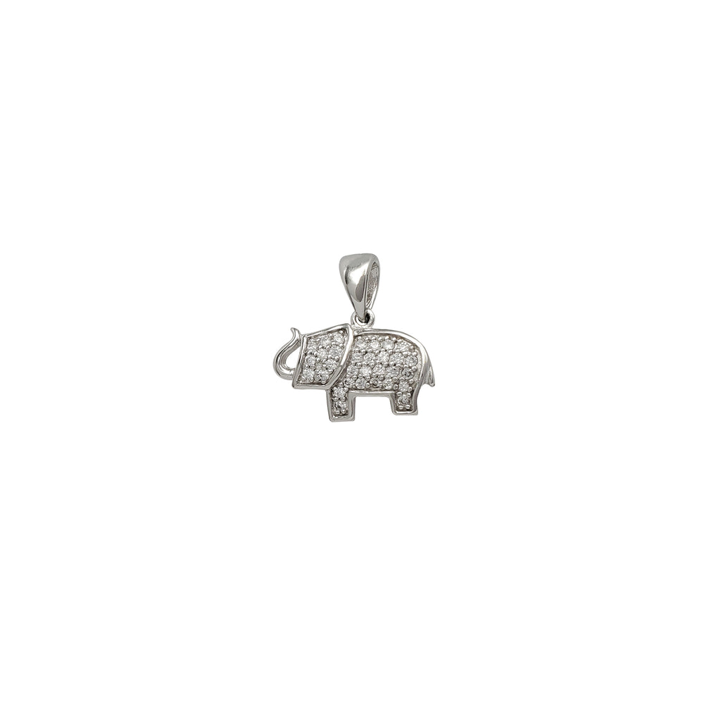 Icy Elephant Pendant (Silver)