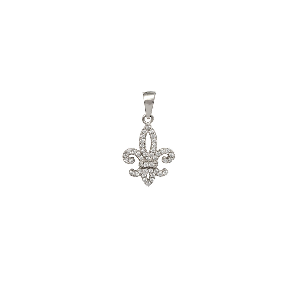 Icy Fleur de Lis Pendant (Silver)