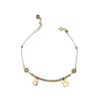 Tricolor 15 Years Fancy Lady Bracelet (14K)
