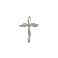 Zirconia Winged Swift Cross Slide Pendant (Silver)