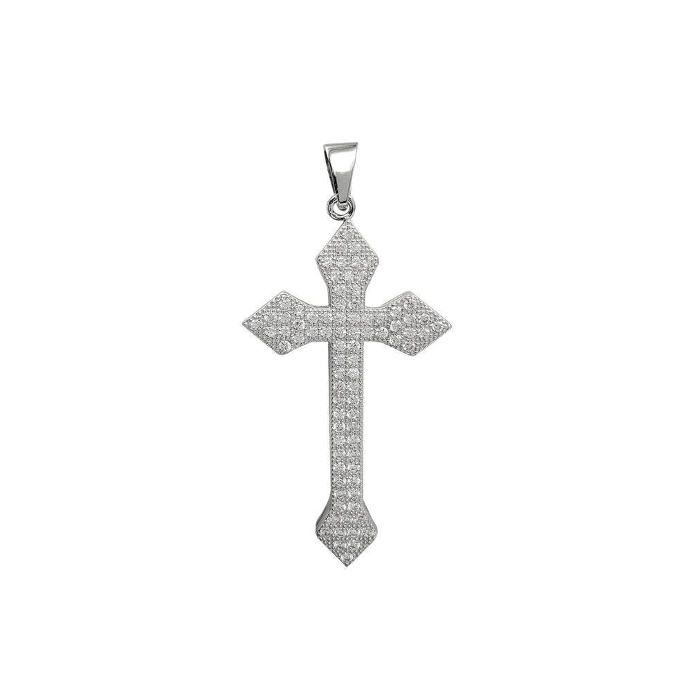 Zirconia Cross Pendant (Silver)