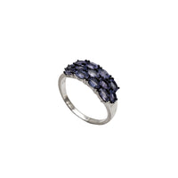 Oval Sideways Tanzanite Ring (Silver)