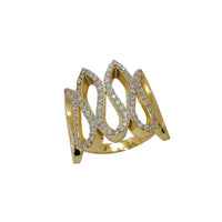 Zirconia Wavy Lady Ring (14K0