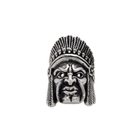 I-Antique-Finish Indian Head Chief Ring (Isiliva)