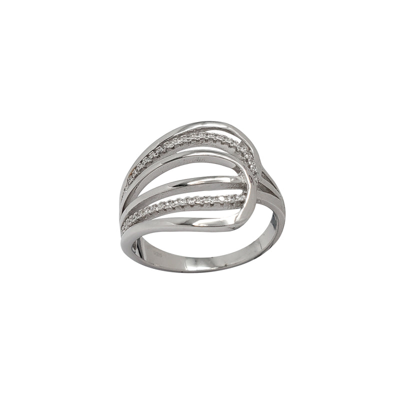 Zirconia Outlined Lady Ring (Silver)