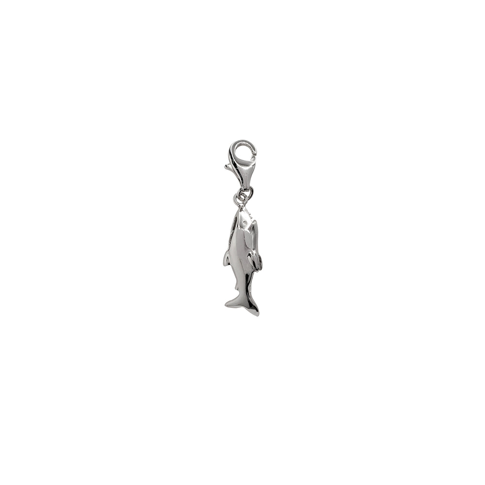Glossy Shark Slide/Charm Pendant (Silver)