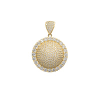 Zirconia Puffy Round Pendant (10K)