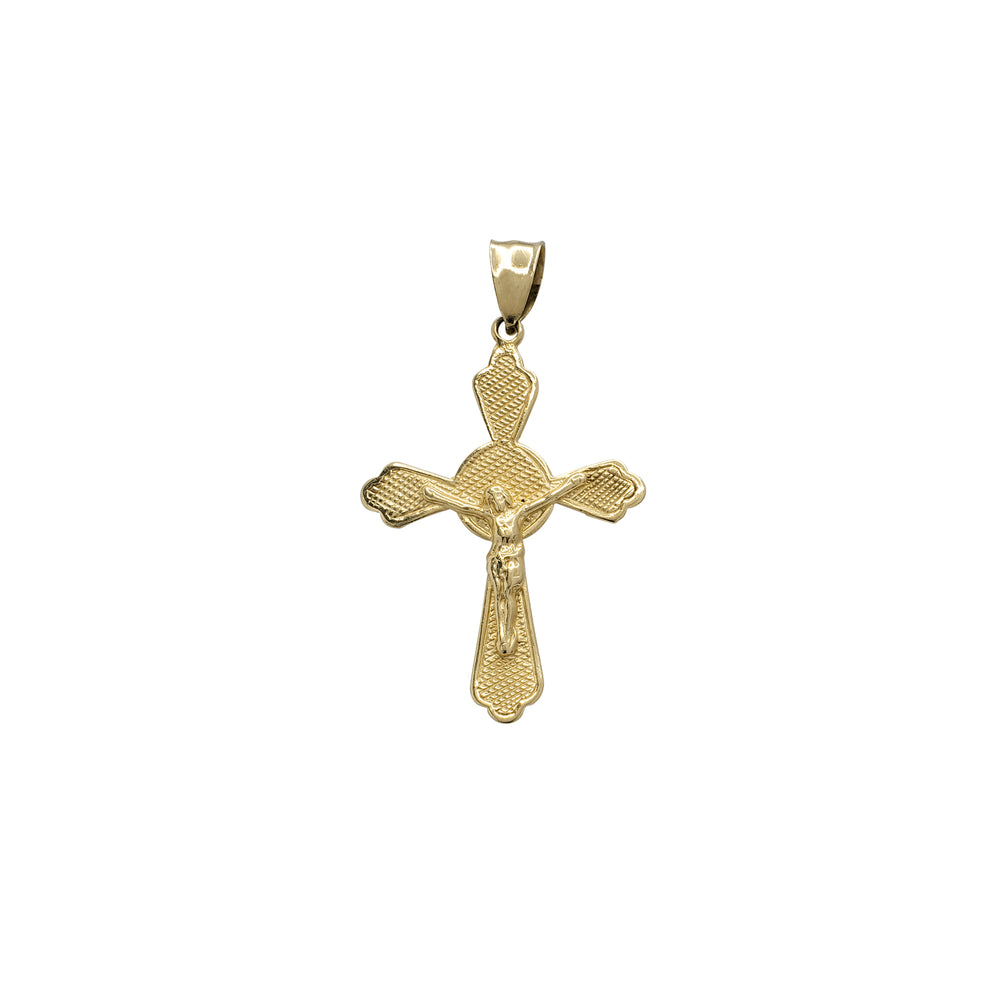 Textured Crucifix Pendant (10K)