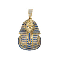 نیلي زرکونیا فرعون پینډنټ (14K)