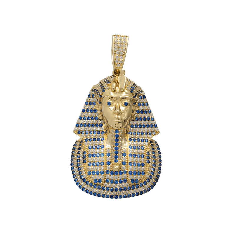 Blue Zirconia Pharaoh Pendant (14K)