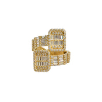 Icy Baguettes Rectangle Bypass Ring (14K)
