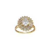 Zirconia Blossom Flower Engagement Ring (14K)