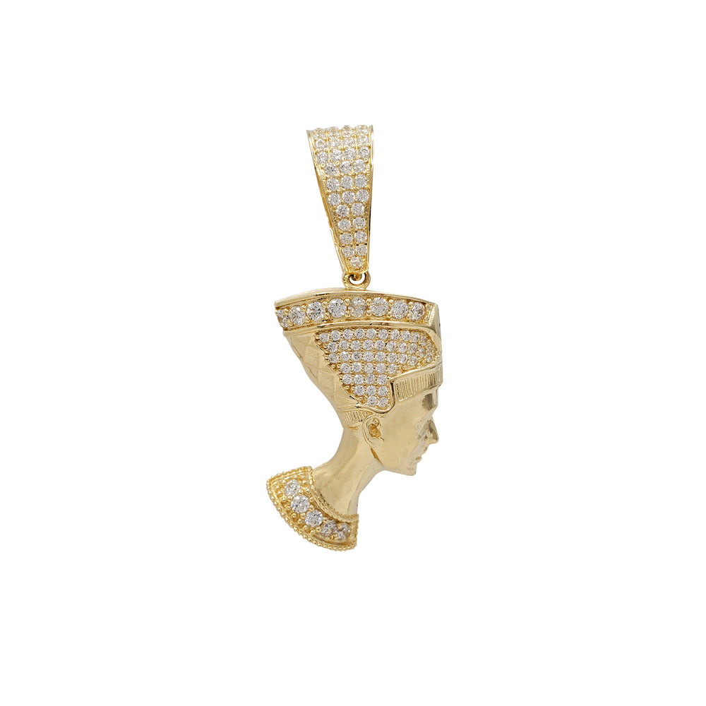 Stone-set Nefertiti Pendant (14K)
