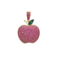 Iced-Out Puffy Apple Pendant (14K)