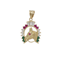 Horseshoe & Horse Pendant (14K)