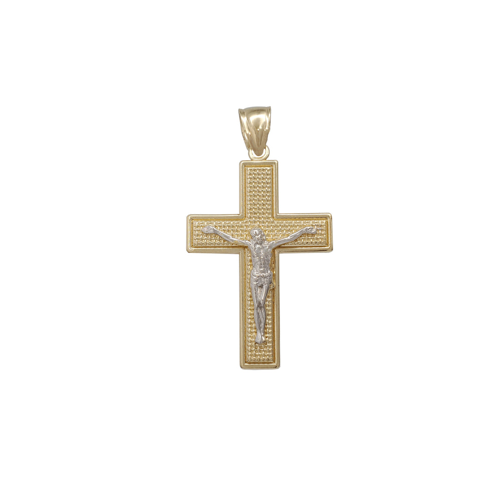 Two Tone Cross Pendant (14K)