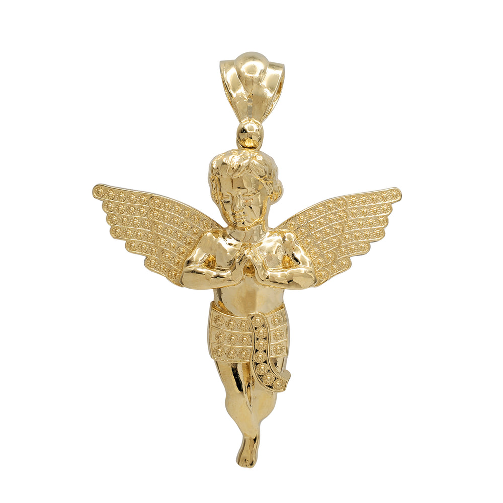 Praying Baby Angel Pendant (14K)