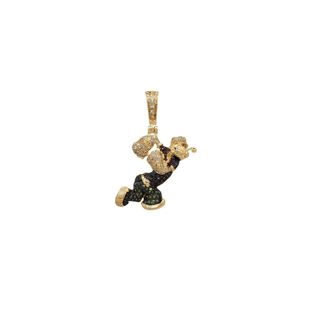 Diamond Popeyes Character Pendant (10K)