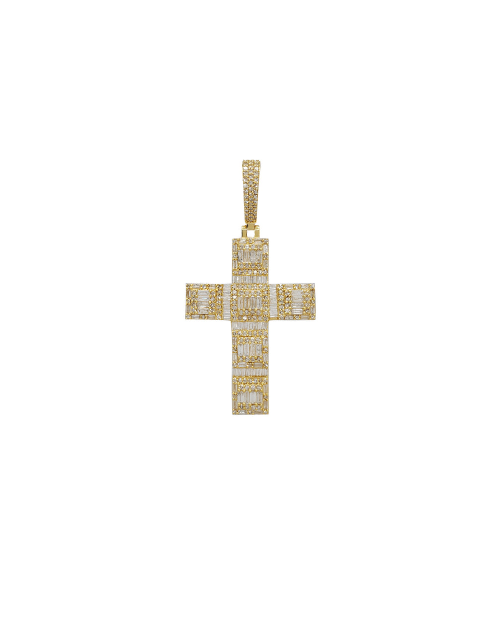 Diamond Cross Pendant (14K).