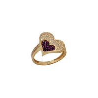 Iced-Out Heart Ring (14K)