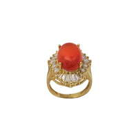 Zirconia & Carnelian Engagement Ring (14K)