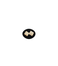 Diamond Round & Baguettes Square Stud Earring (14K)