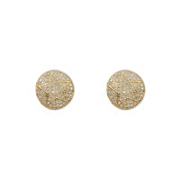 Diamond Iced-Out Star Round Stud Earring (14K)