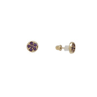 Flower CZ Earrings (14K)