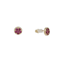 Flower CZ Earrings (14K)
