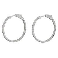 Diamond Inside-Out Hoop Earrings (14K)