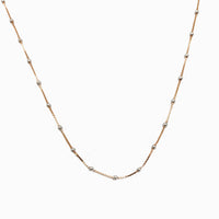 Two-Tone Rose Gold Bean Necklace (14K)