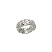 Cuban Link Band Ring (Silver)