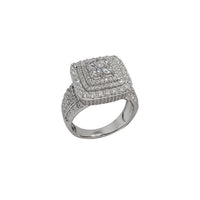 Iced-Out Square Setting Ring (Silver)
