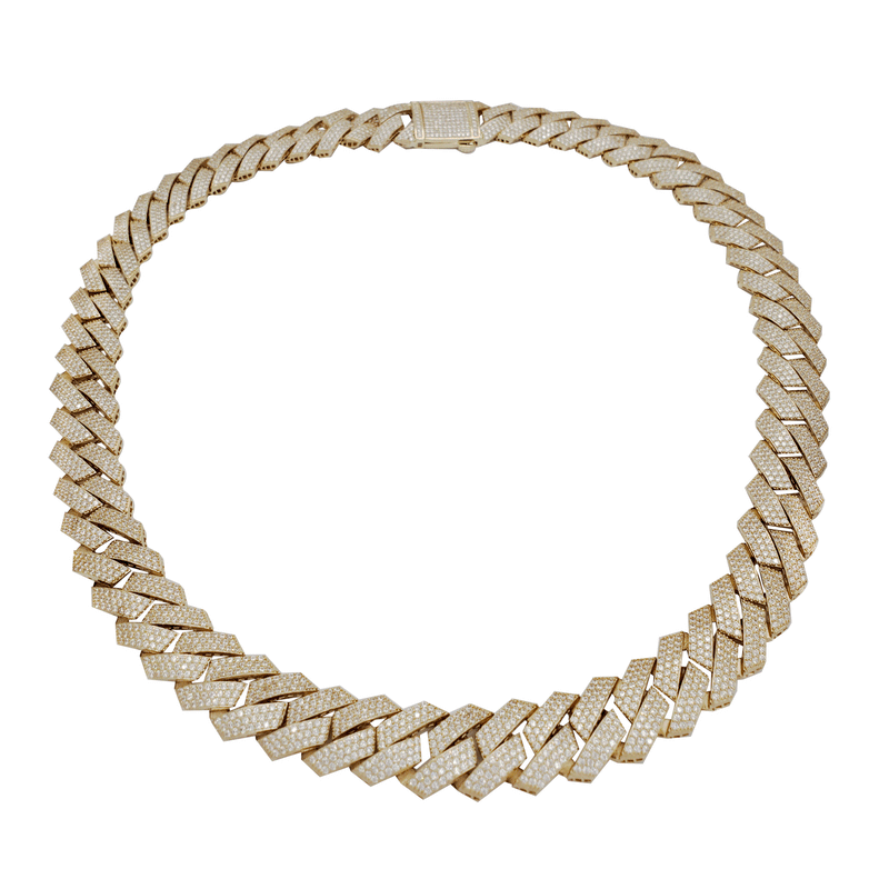 Iced Out Monaco Necklace (14K) – Popular J