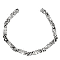 Bracelet Figaro Radiant Diamond-Cuts azo averina (Platinum)
