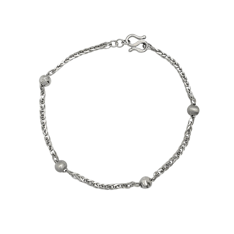 Glitter-cuts Disco-cuts Spiga-Ball Bracelet (Platinum) – Popular J