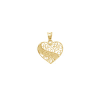 Outline Filigree Regal Love Heart Pendant (14K)