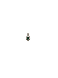 Diamond Emerald Pendant (14K)
