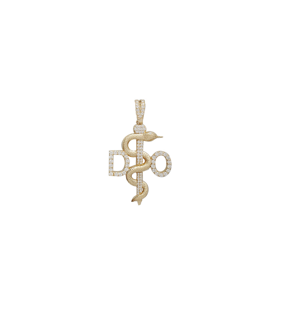 Diamond Medical Symbol 3D Pendant (14K)