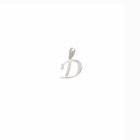 [Plain] Initial/Letter Pendant (Silver)