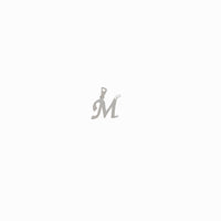 [Plain] Initial/Letter Pendant (Silver)