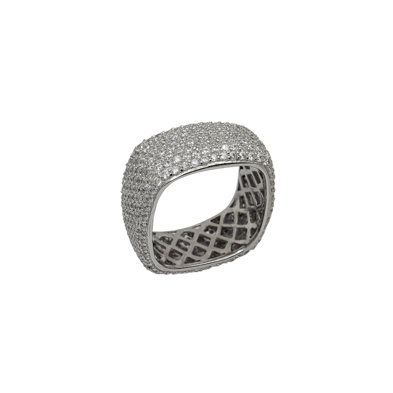 Icy Puffy Square Ring (Silver)