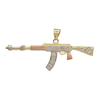 Tri-Gold AK47 арна жинағы қыстырғыш кулон (14К)