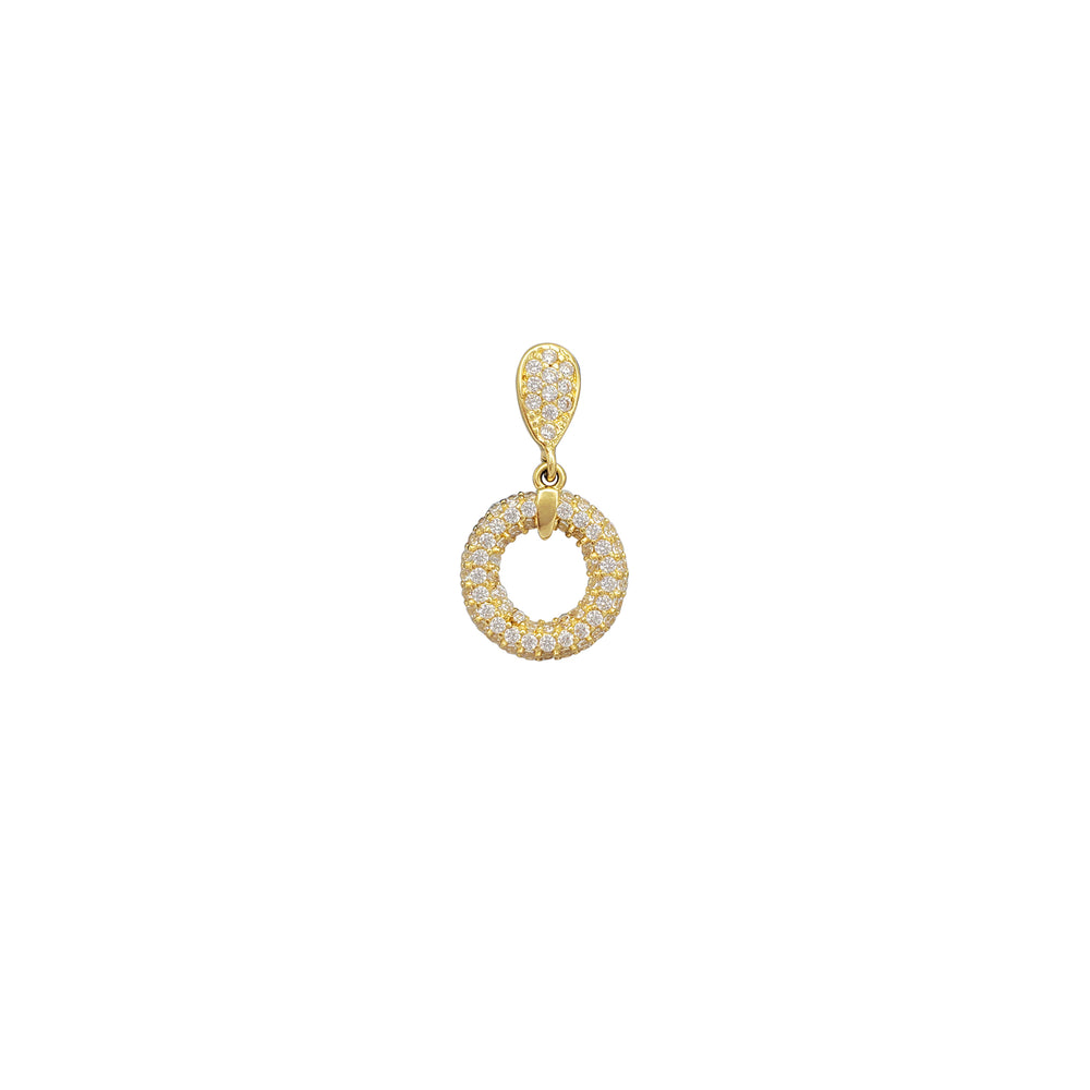 Pave Hoop Pendant (18K)