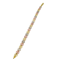Tricolor Flower Fancy Bracelet (14K)