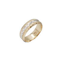 " X " Diamond-Cut Wedding Band Ring (14K ）