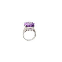 Oval Around Amethyst Ring (Silver)
