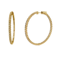 Diamond Inside-Out Hoop Earrings (14K)