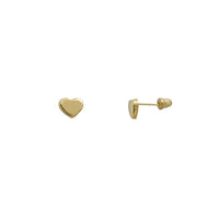 Silhouette Heart Stud Earrings (14K)