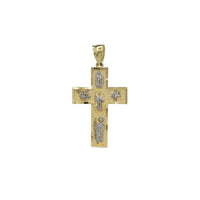 Two-Tone Saints Cross Pendant (14K)